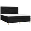 Homgoday Modern Box Spring Bed with Mattress and LED, Black, 180 x 200 cm, Fabric view 3