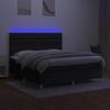 Homgoday Modern Box Spring Bed with Mattress and LED, Black, 180 x 200 cm, Fabric view 4