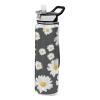KLL Sports Water Bottle with Straw Lid, Leakproof, BPA-Free, 907 ml, Daisy Design view 1