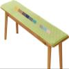 Green Corduroy Bench Cushion with Ties, 70 x 55 cm view 1