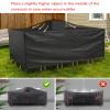 Waterproof 420D Oxford Patio Furniture Cover, 280 x 220 x 70 cm view 4