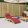 ZEYUAN Burgundy Sun Lounger Cushion 186 x 58 x 3 cm, Oxford Fabric view 1