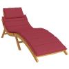 ZEYUAN Burgundy Sun Lounger Cushion 186 x 58 x 3 cm, Oxford Fabric view 3