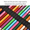 Fdit Pencil Case with 252 Slots, Rose Pattern, Multi-Layer Zippers and Pen Holder view 3
