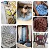 uyeoco Round Chair Cushion Floor Cushion, 65/70 cm Diameter, Indoor and Outdoor, Thick Padding (H11, 55 x 8 cm) view 2