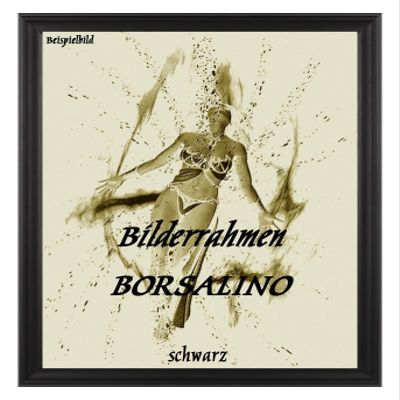 Borsalino Baroque Picture Frame 34 x 44 cm, Black Wood Grain, White Backing, Clear Acrylic Glass
