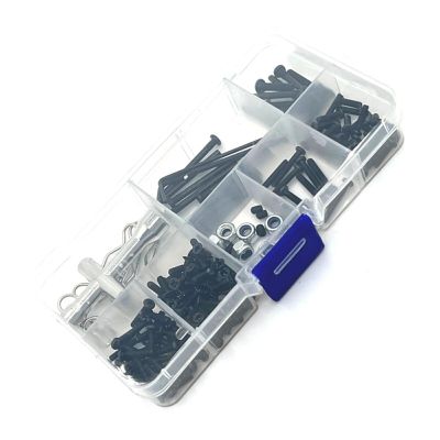wueiooskj 183-Piece Screw Set with Storage Box for Hyper Go MJX 14301/14302/14303 RC Cars, Hop-Ups, Tool Kit, 1/14, 2.5 x 10 mm