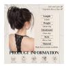 Messy Bun Synthetic Hair Extension with Claw Clip, Black-Blonde Hairpiece view 2