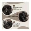 Messy Bun Synthetic Hair Extension with Claw Clip, Black-Blonde Hairpiece view 3