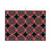 Microfiber Dish Drying Mat, Red and Black Geometric Pattern, 45.7 x 61 cm view 1