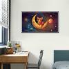 Paint by Numbers for Adults, Cat and Moon DIY Kit, 180 x 100 cm view 3