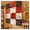 Hanging Room Divider, 12-Piece Decorative Black Plastic Panel Set view 4