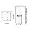 Metal and Aluminum Furniture Legs, DIY Cabinet Feet, Set of 4, Square Adjustable Legs, White view 2
