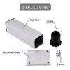 Metal and Aluminum Furniture Legs, DIY Cabinet Feet, Set of 4, Square Adjustable Legs, White view 3