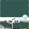 Shade Sail 3.8 x 4.5 m, Breathable HDPE, UV Protection, Square Shade Net with Eyelets and Cord, Dark Green view 1