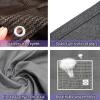 Shade Sail 3.8 x 4.5 m, Breathable HDPE, UV Protection, Square Shade Net with Eyelets and Cord, Dark Green view 4