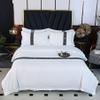 Rozhuhro Queen Bedding Set, 4-Piece White Hotel-Quality Bedding Set, Soft Thickened All-Season Brushed Bedding with Sheet and Pillowcases, Black, Twin XL view 1