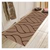 Siunwdiy Brown and Black Geometric Runner Rug 50 x 160 cm view 2