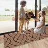 Siunwdiy Brown and Black Geometric Runner Rug 50 x 160 cm view 3