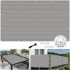 Shade Sail 3.8 x 3.8 m, Windproof, Water-Permeable, Light Gray view 1