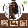 Freestanding Wooden Valet Stand with Hanger and Trouser Bar, 44.4 x 30 x 112.2 cm view 2