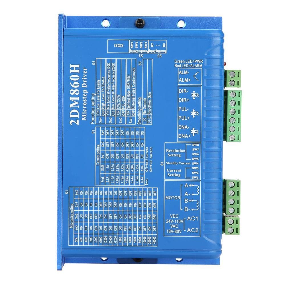 HUJWLBWF CNC 2DM860H 2-Phase Stepper Motor Driver