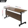 KOOFUR Folding Conference Table with Open Storage, 70.9 x 19.7 x 29.5 in view 2