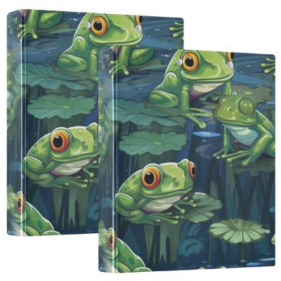 3-Ring Binder, Frog, 1.5 in, Round Rings for 200 Sheets, with Non-Slip Metal Clip