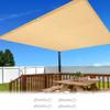 Shade Sail with Ropes, 3.1 x 3.7 m, UV Protection, Sand Yellow view 1
