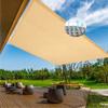 Shade Sail with Ropes, 3.1 x 3.7 m, UV Protection, Sand Yellow view 2