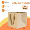 AZOWA Brown Kraft Paper Gift Bags, 20 x 20 x 20 cm, 10-Pack view 2