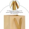 AZOWA Brown Kraft Paper Gift Bags, 20 x 20 x 20 cm, 10-Pack view 3