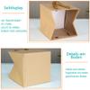 AZOWA Brown Kraft Paper Gift Bags, 20 x 20 x 20 cm, 10-Pack view 4