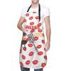 Lrtyuasq Kiss the Cook Apron with Pocket, Adjustable, One Size view 2