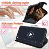 BWEGRHE Wallet Case for Samsung Galaxy S23 Ultra, Wrist Strap, PU Leather, TPU Inner Case, Magnetic Closure, Stand, Card Slot view 3