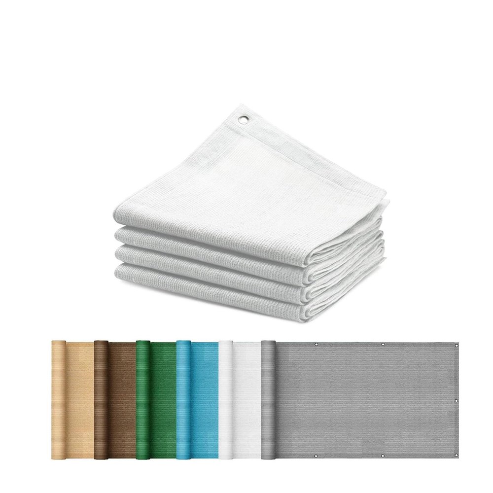 Rectangular Sun Shade Sail with Grommets, 1.5 x 3 m, White