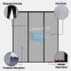 Magnetic Fly Screen Door Curtain, 170 x 215 cm, Black view 3