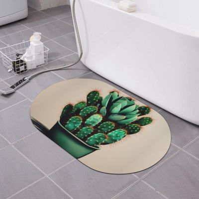 GaxfjRu Cactus Art Diatomaceous Earth Bath Mat