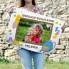 Striefchen First Day of School Photo Banner – “Finally a School Kid!” – Personalized, 50 x 70 cm view 4