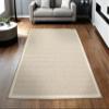 AKCILA Brussels Rectangular Gray Outdoor Rug 140 x 200 cm, Sisal Patio Rug, Weather-Resistant Balcony Rug, Washable Kitchen Rug view 2