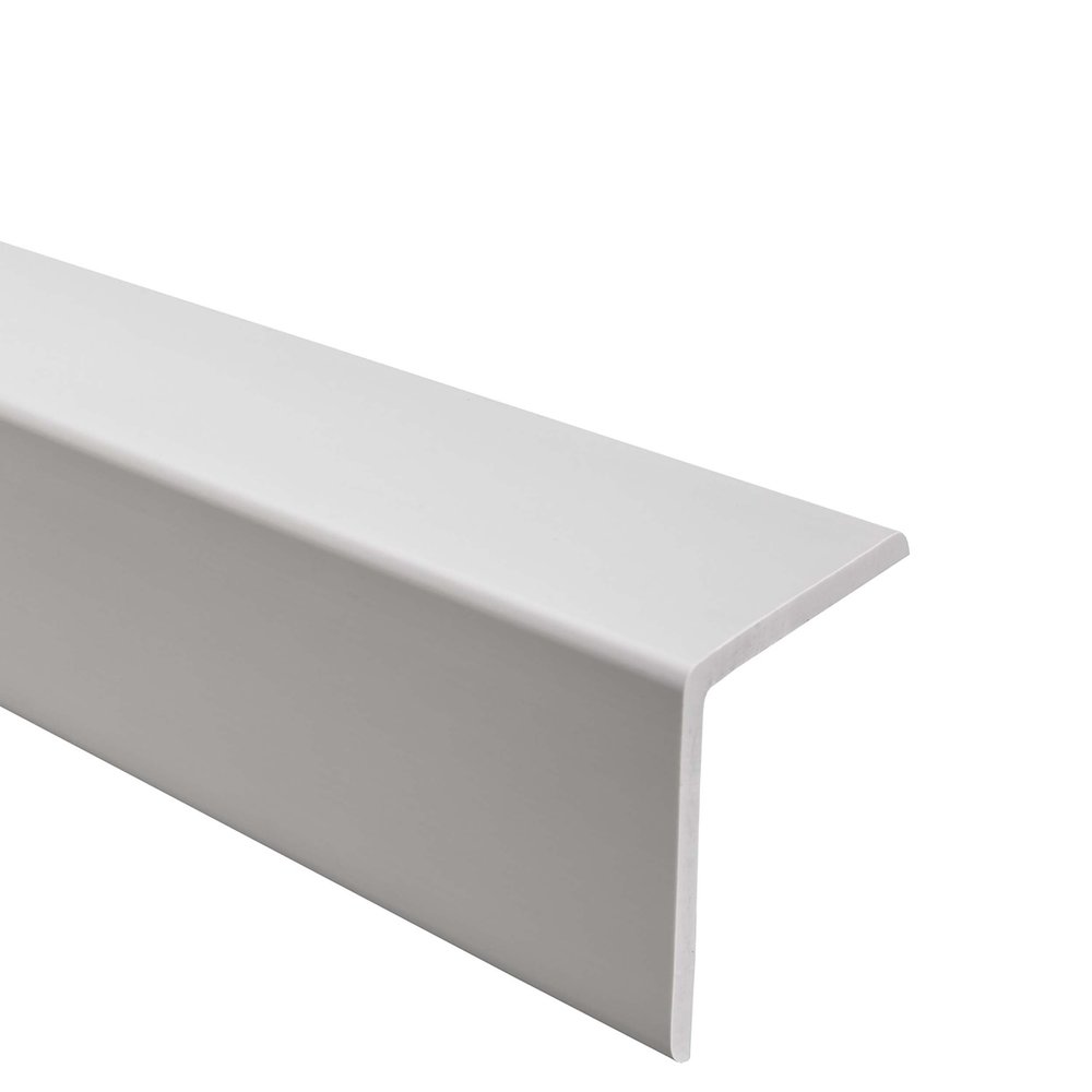 Quest Rigid PVC Angle Profile 27 x 27 mm, Without - Light Gray, 130 cm