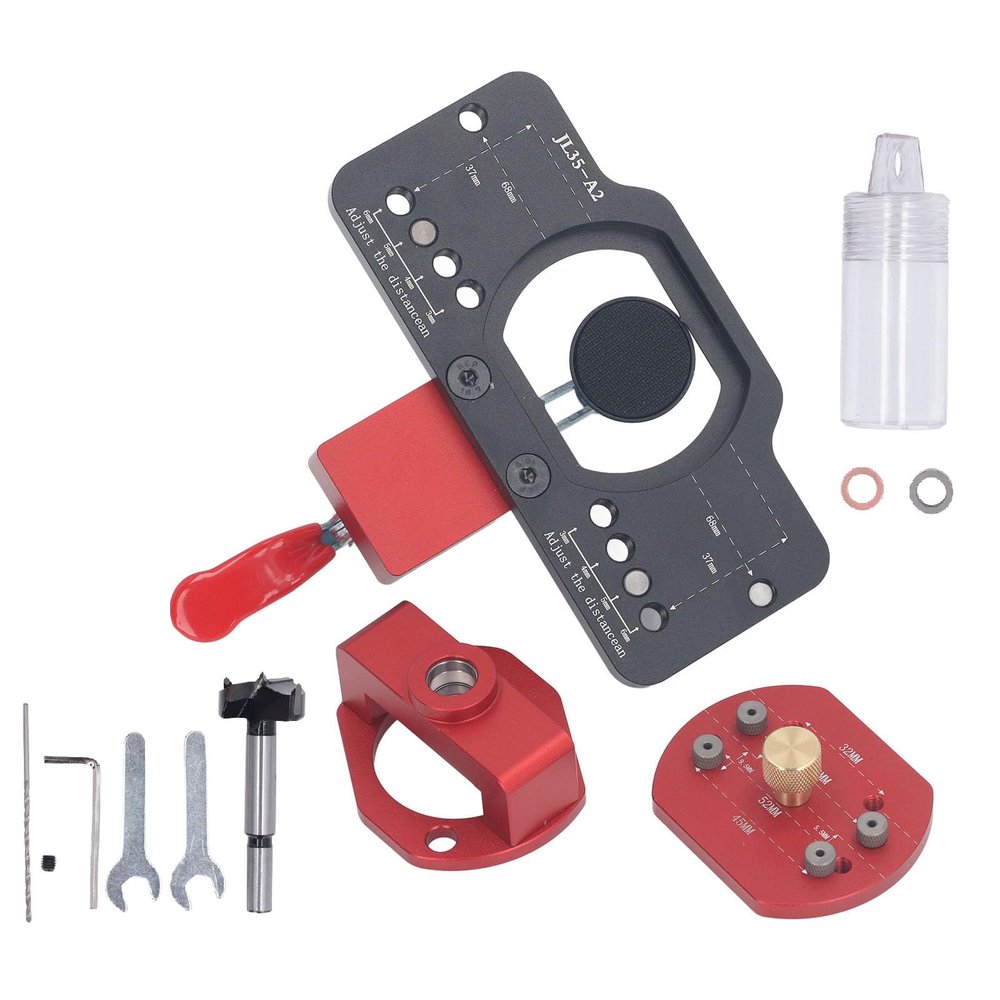 35 mm Concealed Hinge Drilling Jig with Hole Guide