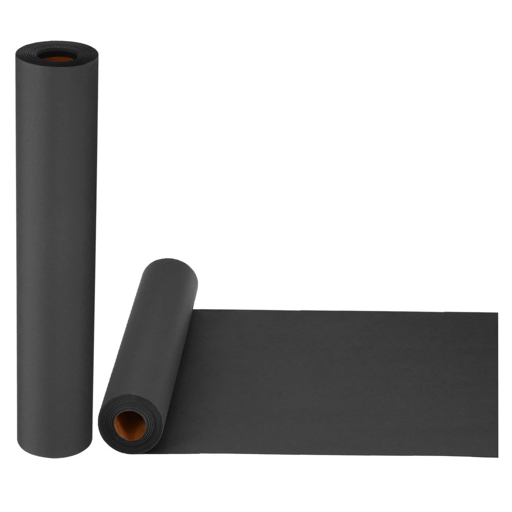 PATIKIL 2-Roll Drawing Paper, 15 in x 800 in, 80 GSM Black Kraft Paper
