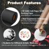 PATIKIL 2-Roll Drawing Paper, 15 in x 800 in, 80 GSM Black Kraft Paper view 3
