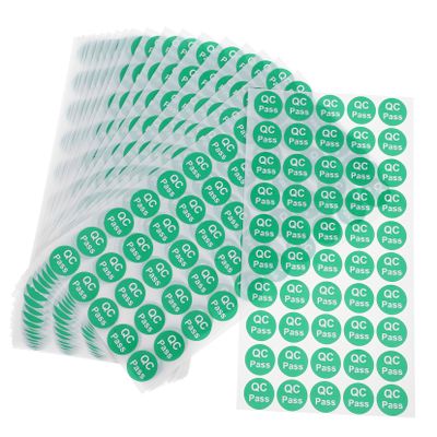 BUGUUYO 1,000 Self-Adhesive Round Paper Labels, QC Passed, Green