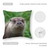 Zhimahou Eurasian Otter Grass Portrait Pillow Cover, 55 x 55 cm view 3