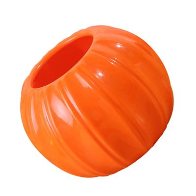Orange Ceramic Pumpkin Vase for Fall Table Decor