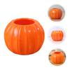 Orange Ceramic Pumpkin Vase for Fall Table Decor view 2