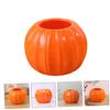 Orange Ceramic Pumpkin Vase for Fall Table Decor view 3