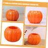 Orange Ceramic Pumpkin Vase for Fall Table Decor view 4